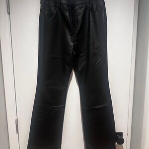 Black Faux Leather Pants